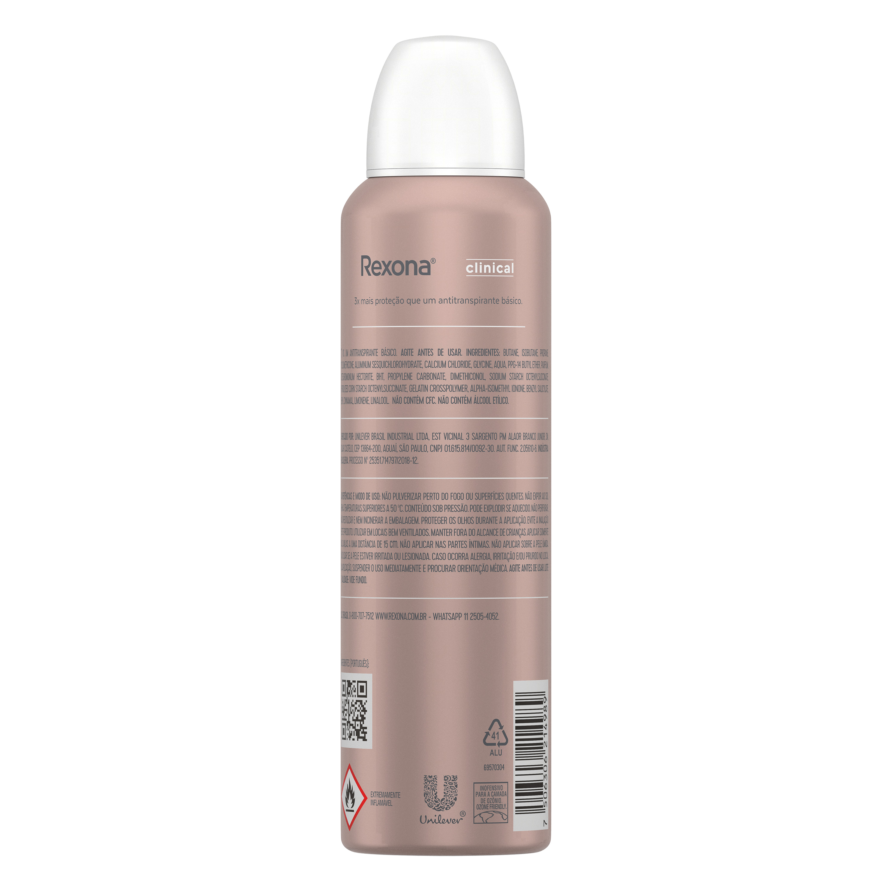 Desodorante Aerosol Rexona Clinical Clássic 91g